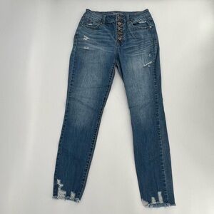 Rewash Distressed Rough Hem Skinny Jeans Size 27 Women’s